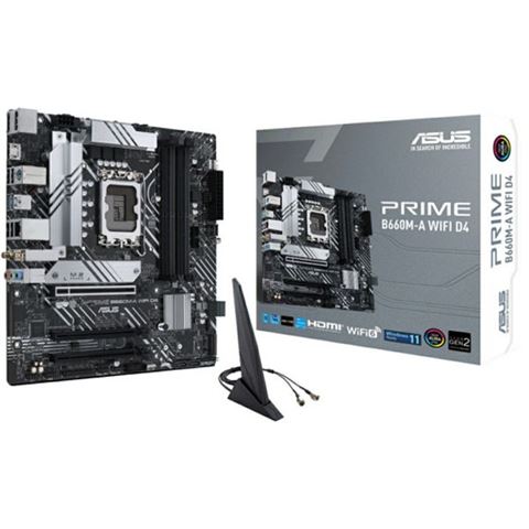 Matična ploča ASUS PRIME B660M-A WIFI D4, LGA1700, Intel B660, DDR4, SATA3, RAID, mATX, WLAN, PCIe 4.0 x16, USB 3.2