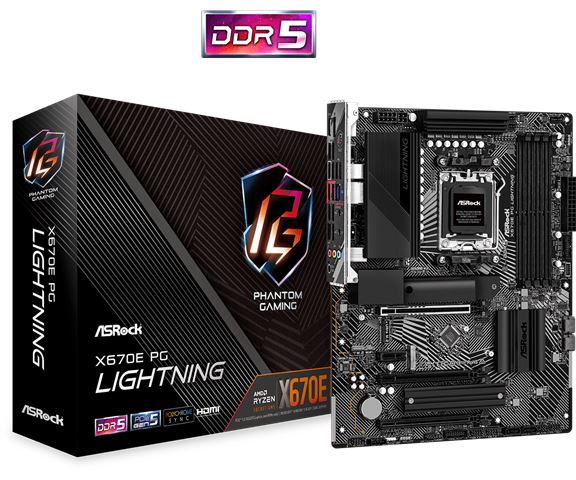 MBO ASROCK X670E PG LIGHTNING (am5, amd x670, ddr5, 4 utora, sata3 4, raid 0, raid 1, 8-kanalni audio, 1x 2.5Gb ethernet, display port 1, atx, pcie 4.0 x16 2, pcie 5.0 x16 1)-0