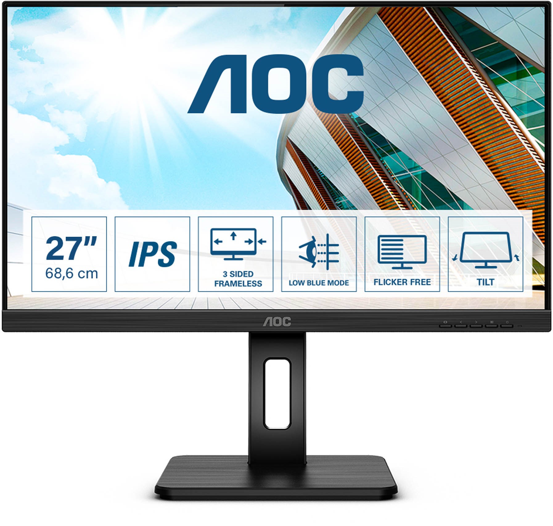 Monitor AOC 272P2Q (27" IPS, 75Hz, 1920x1080 FHD) crni-1