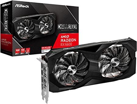 ASRock Radeon RX6600 Challenger D 8GB GDDR6/128-bit, PCIE 4.0, 3×DP/HDMI-1