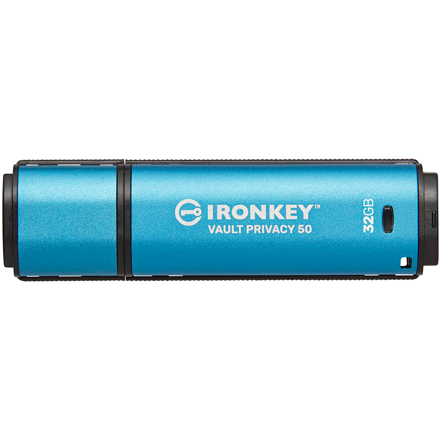 Memorijski USB KINGSTON Vault Privacy 50 32GB (USB 3.2 Gen1, čitanje 250 Mb/s, pisanje 180 Mb/s, plava boja)-1