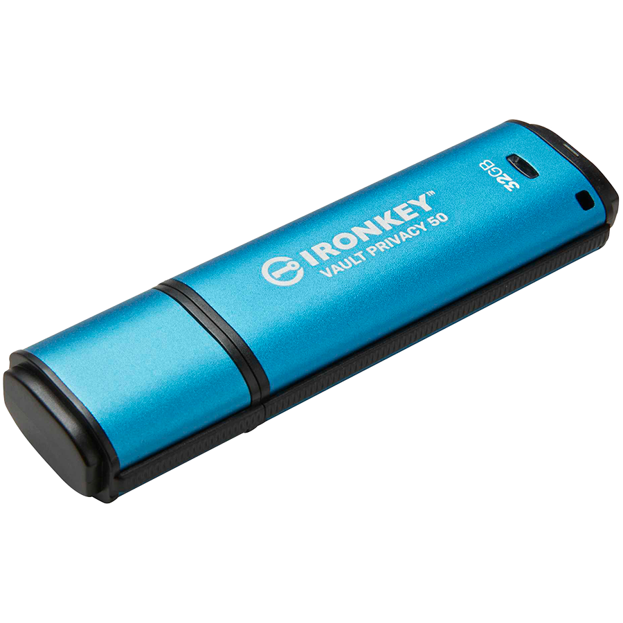 Memorijski USB KINGSTON Vault Privacy 50 32GB (USB 3.2 Gen1, čitanje 250 Mb/s, pisanje 180 Mb/s, plava boja)-2