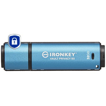 Memorijski USB KINGSTON Vault Privacy 50 32GB (USB 3.2 Gen1, čitanje 250 Mb/s, pisanje 180 Mb/s, plava boja)-4