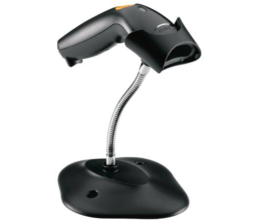 Zebra LS1203 1D laserski barcode čitač + stalak, USB, antracit-0