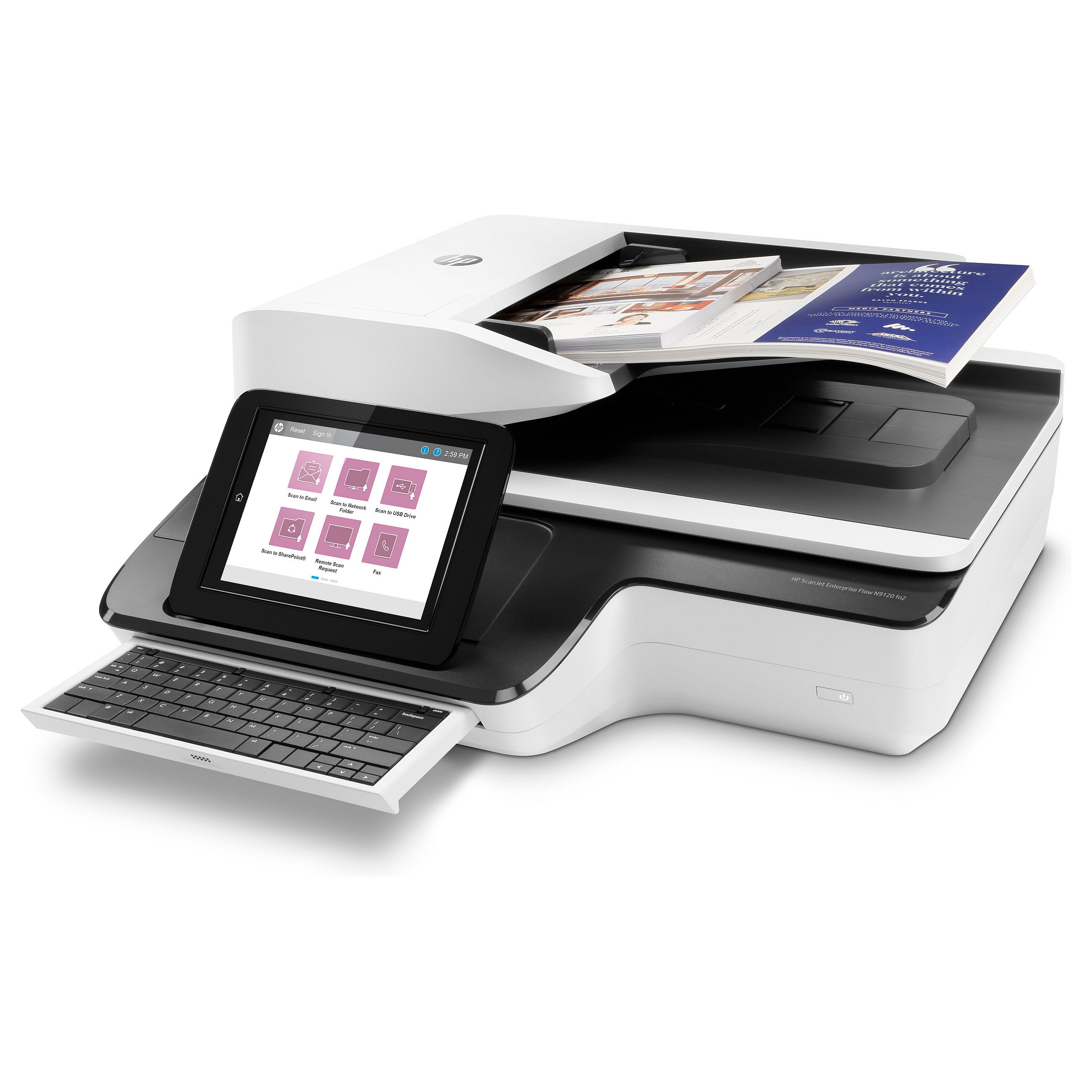 Skener HP SCANJET ENTERPRISE FLOW N9120 fn2 (tip skenera flatbed, 600x600 dpi, 30-bit, površina skeniranja 1.7 x 34cm, autofeeder 200 listova, USB)-4