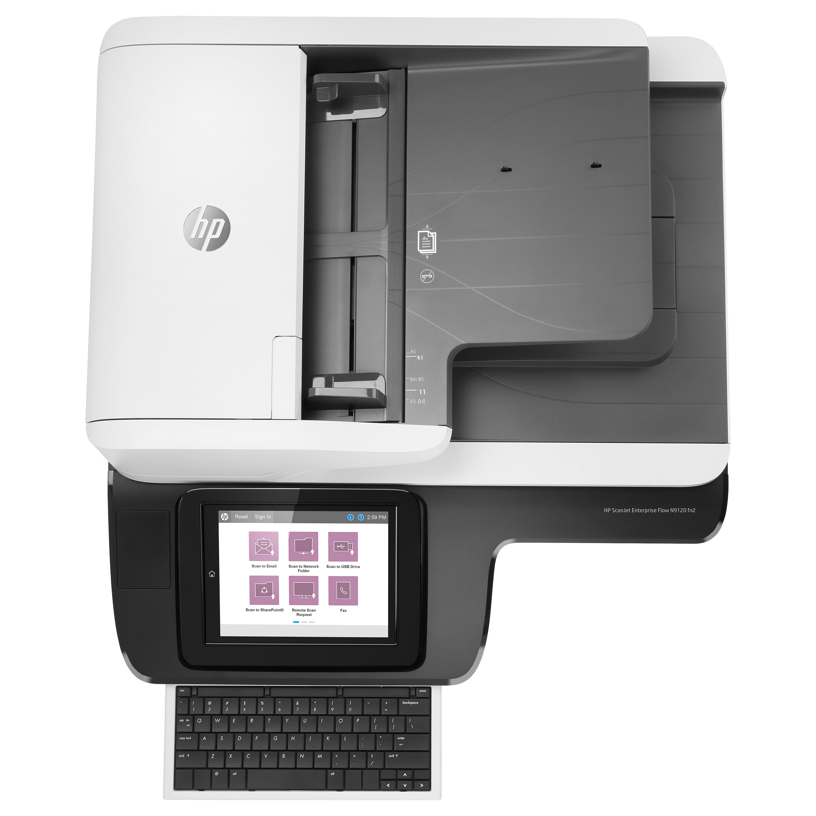 Skener HP SCANJET ENTERPRISE FLOW N9120 fn2 (tip skenera flatbed, 600x600 dpi, 30-bit, površina skeniranja 1.7 x 34cm, autofeeder 200 listova, USB)-8