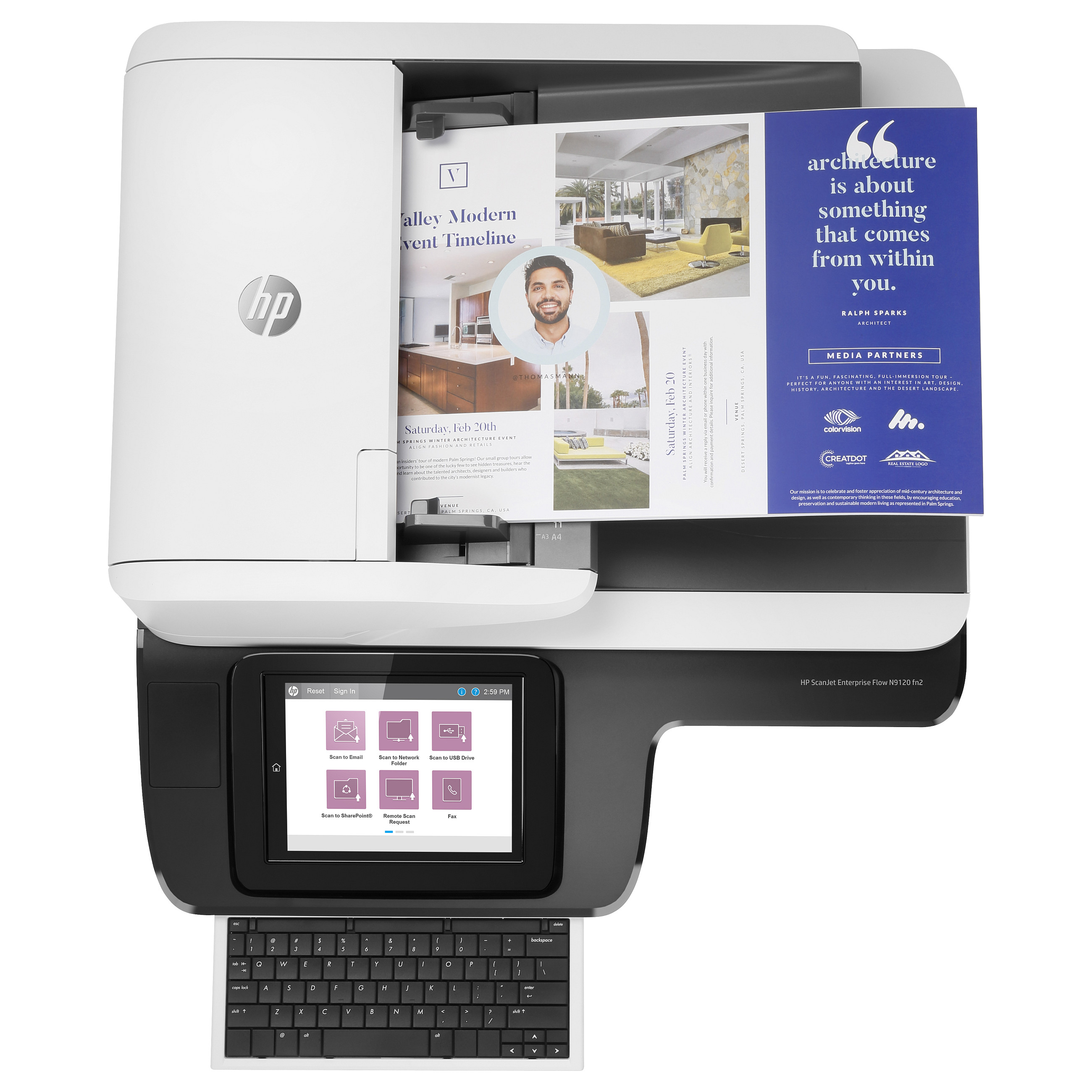 Skener HP SCANJET ENTERPRISE FLOW N9120 fn2 (tip skenera flatbed, 600x600 dpi, 30-bit, površina skeniranja 1.7 x 34cm, autofeeder 200 listova, USB)-9