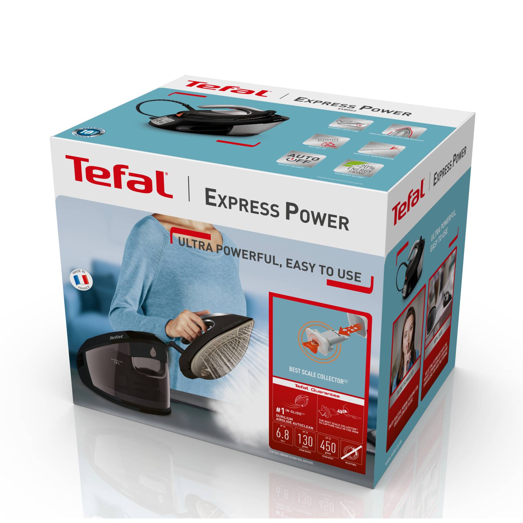 Parna postaja TEFAL Express Power SV8062E0 (snaga 2800 W, udar pare 450 g/min, kapacitet spremnika 1.8 L)-9
