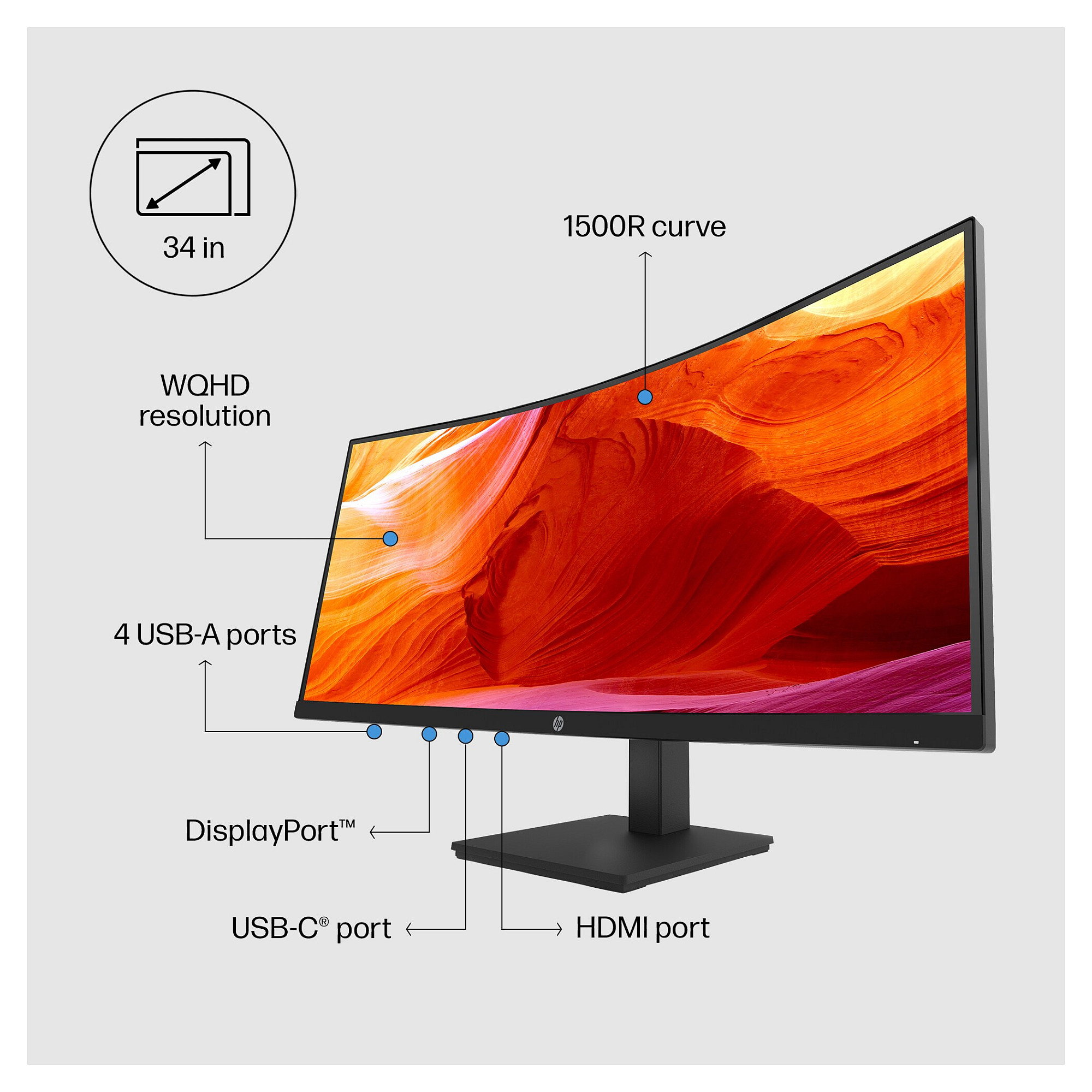 Monitor HP P34hcG4 21Y56AA (34" VA, 100Hz)-23