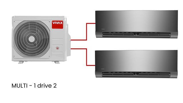 Multi split klima uređaj VIVAX 09AEVI (4.1 kW, A++/A+, R32, grijač kompresora i kondenzatora)-0