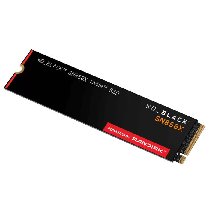 SSD WD crna SN850X 4TB M.2 2280 PCIe Gen4 x4 NVMe, Read/Write: 7300/6600 MBps, IOPS 1200K/1100K, TBW: 2400-9