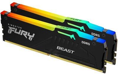 RAM KINGSTON FURY BEAST RGB KF556C40BBAK2-32 (32GB, 5600MHz, latencija cl40, napajanje 1,25V)