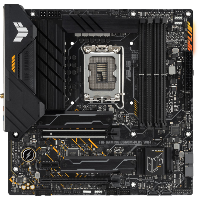 MBO ASUS TUF GAMING B660M-PLUS WIFI (LGA1700, Intel B660, DDR5, 4 utora, 5000 - 6000MHz)-9