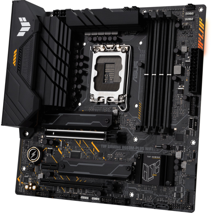 MBO ASUS TUF GAMING B660M-PLUS WIFI (LGA1700, Intel B660, DDR5, 4 utora, 5000 - 6000MHz)-12