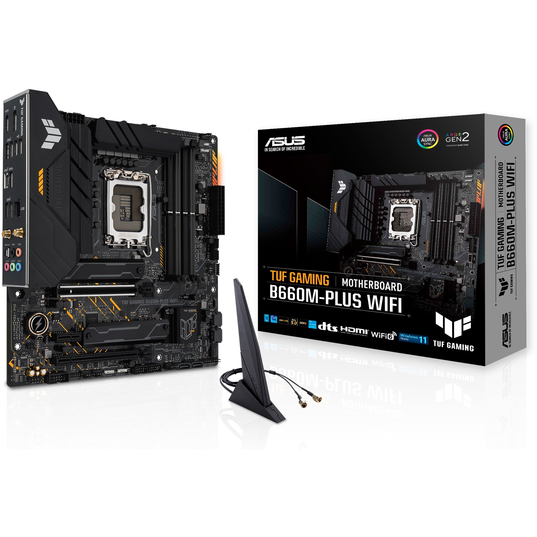 MBO ASUS TUF GAMING B660M-PLUS WIFI (LGA1700, Intel B660, DDR5, 4 utora, 5000 - 6000MHz)-15