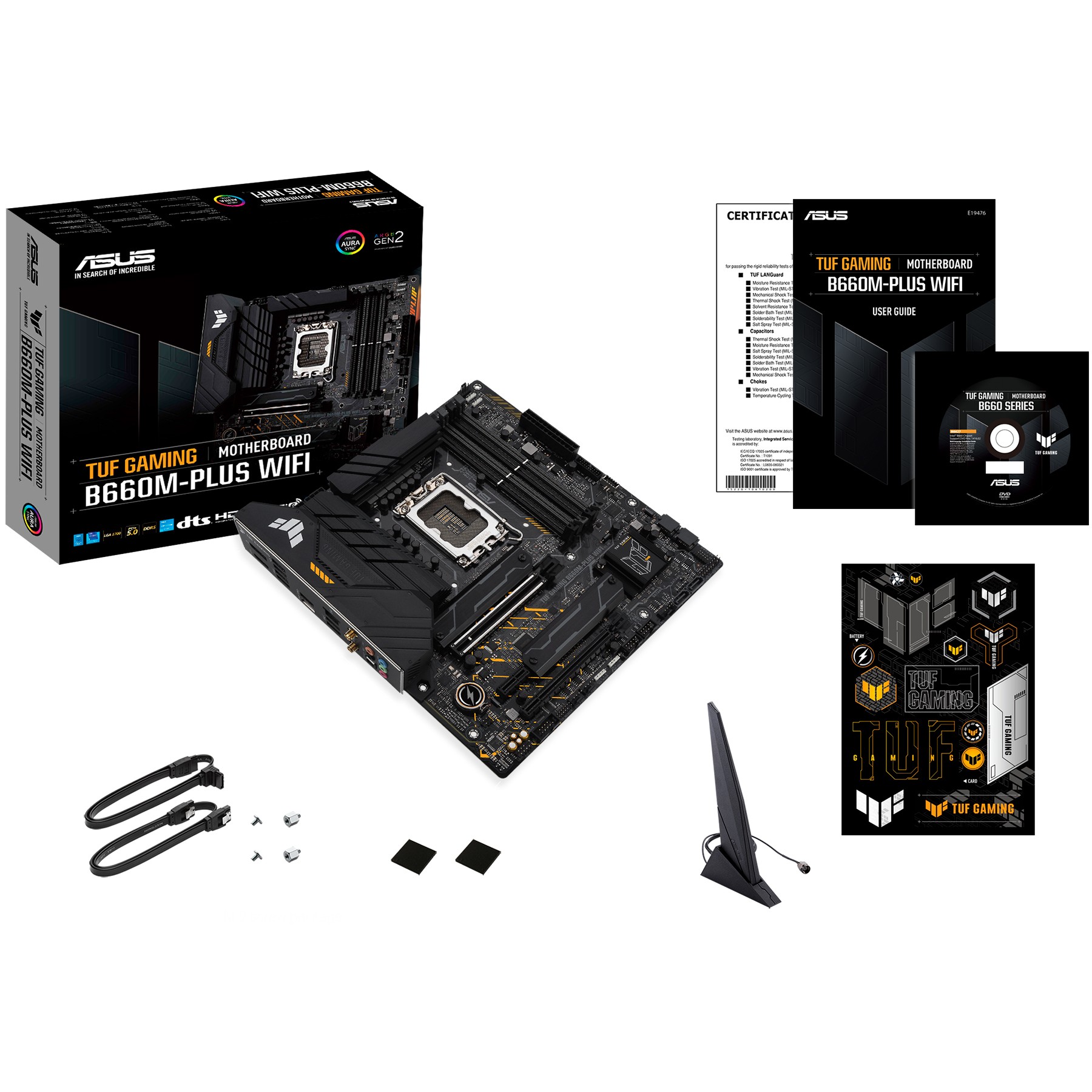 MBO ASUS TUF GAMING B660M-PLUS WIFI (LGA1700, Intel B660, DDR5, 4 utora, 5000 - 6000MHz)-21