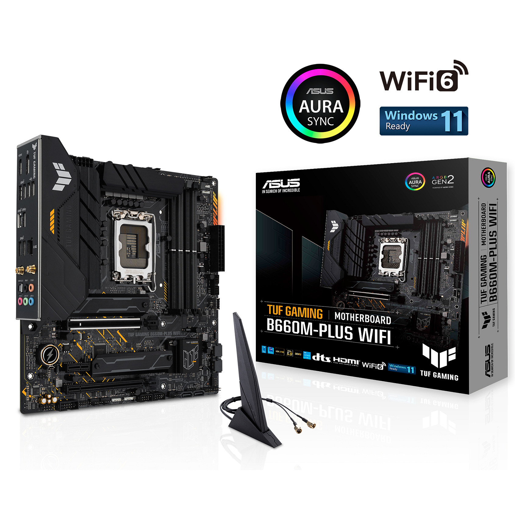 MBO ASUS TUF GAMING B660M-PLUS WIFI (LGA1700, Intel B660, DDR5, 4 utora, 5000 - 6000MHz)-23