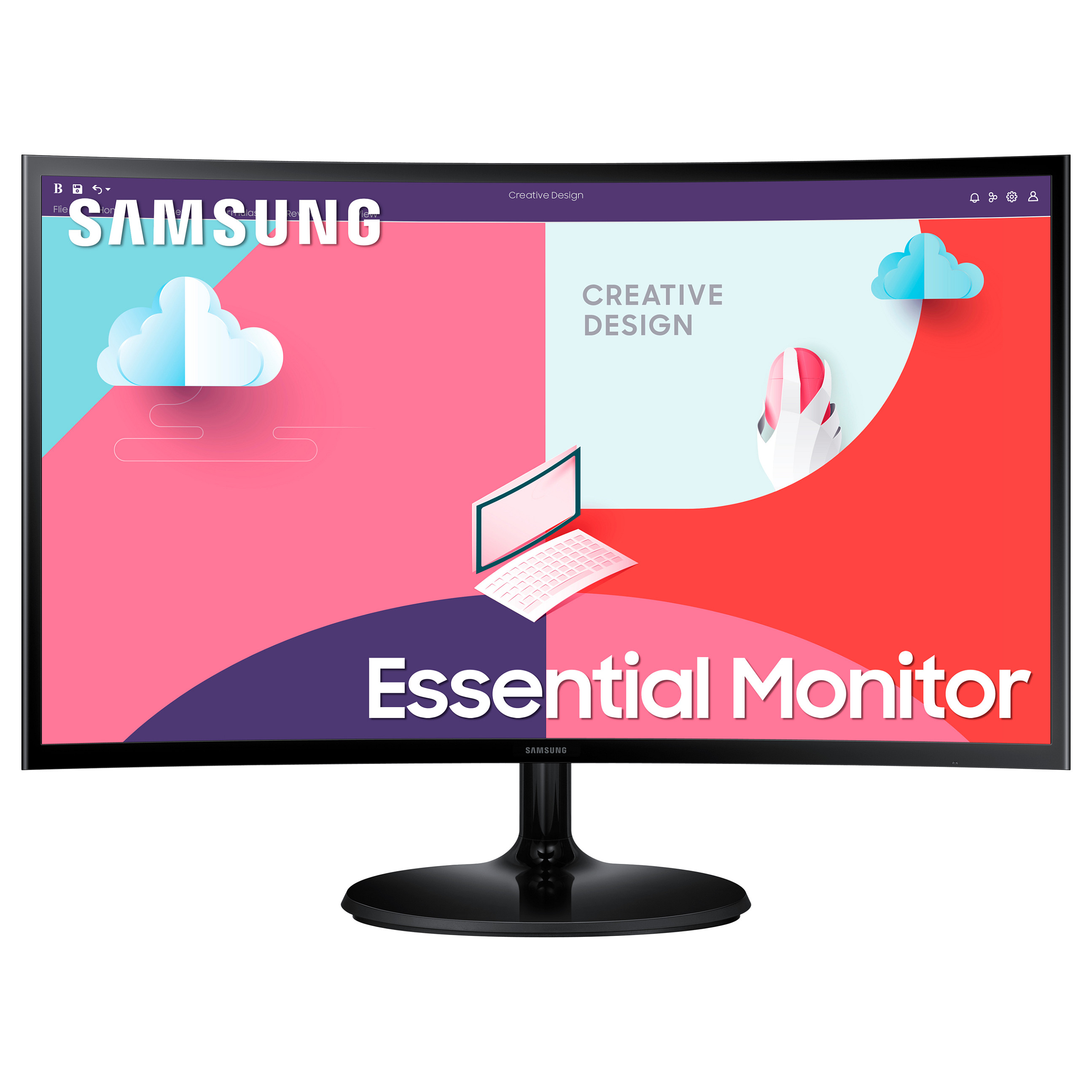 Monitor SAMSUNG LS24C360EAUXEN (23,6, 1920x1080, VA, 250 cd/m2, 30001, 4 ms, D-Sub, HDMI, zakrivljeni)-2
