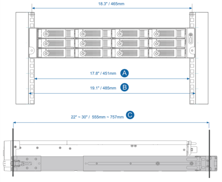 Rail kit QNAP DOD RAIL-B02 za rackmount modele-2