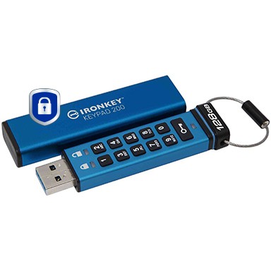 USB Stick KINGSTON 128GB IronKey Keypad 200 (USB 3.2 Gen1, Brzina čitanja 145 Mb/s, Brzina pisanja 115 Mb/s, AES 256bit enkripcija, FIPS 140-3 Level 3)-3