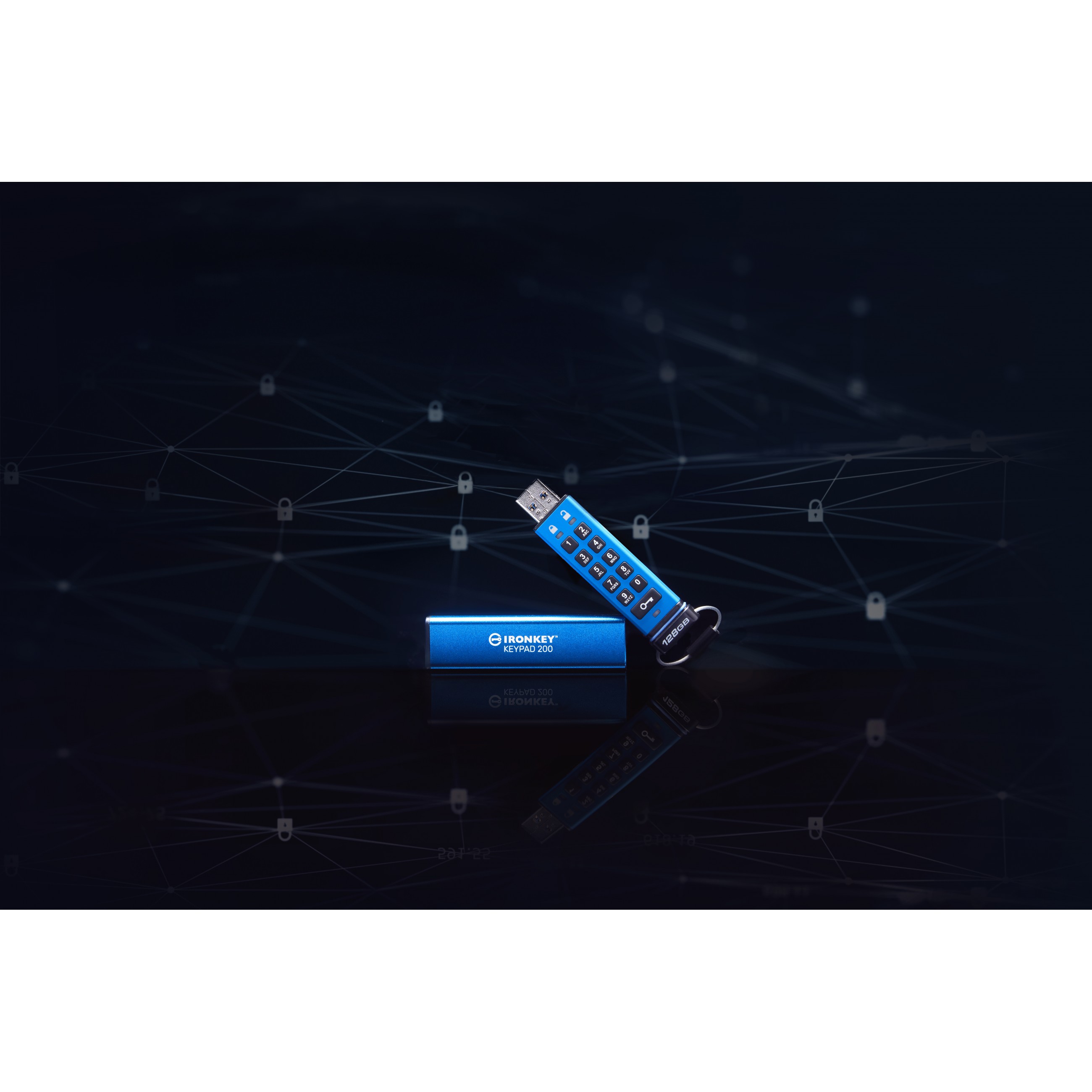 USB Stick KINGSTON 128GB IronKey Keypad 200 (USB 3.2 Gen1, Brzina čitanja 145 Mb/s, Brzina pisanja 115 Mb/s, AES 256bit enkripcija, FIPS 140-3 Level 3)-6