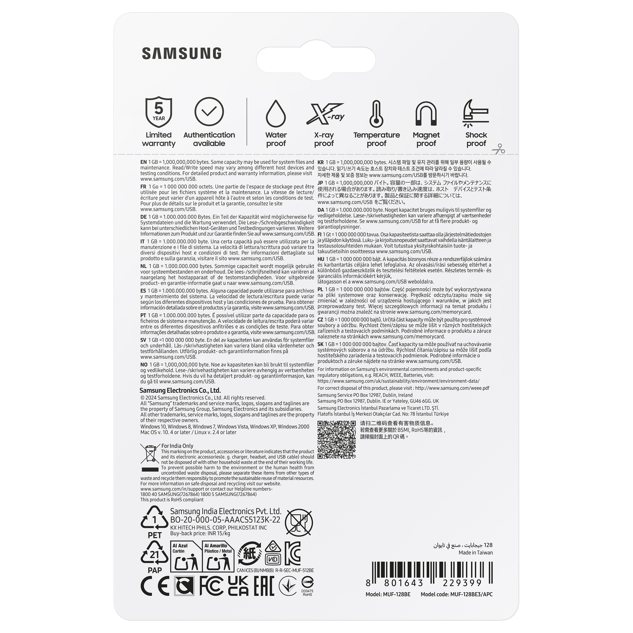 USB memorija Samsung Bar Plus 128GB USB 3.1 MUF-128BE3/APC-9