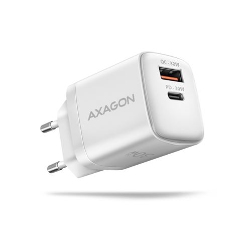 Punjač AXAGON ACU-PQ30W (22W, 2x port, USB, USB-C, QC2.0, QC3.0, PD 2.0, PD 3.0, SMART charging)-0