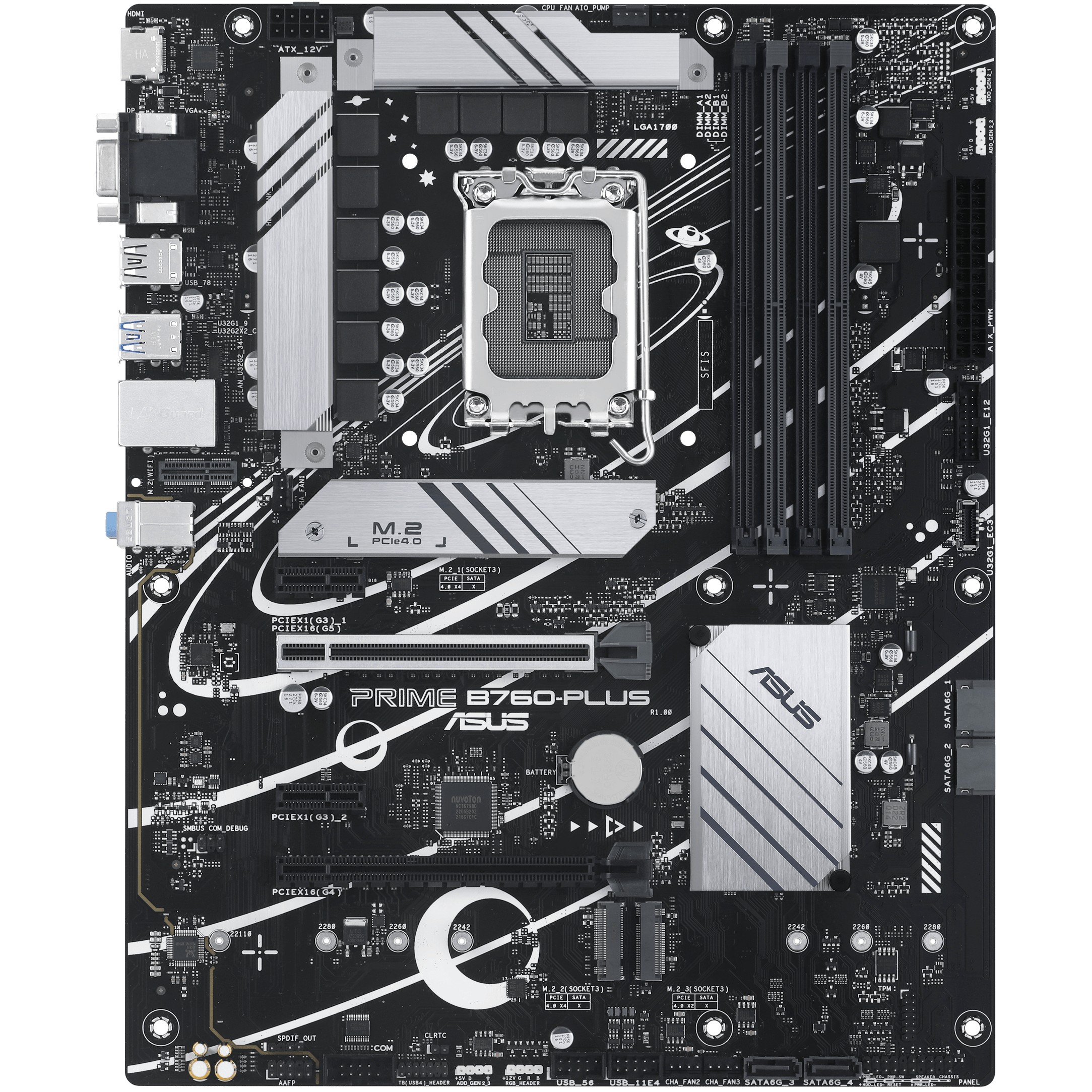 Matična ploča ASUS PRIME B760-PLUS (LGA1700, B760, DDR5, 192GB, PCIe 5.0 x16, SATA3, 8-kanalni audio, D-sub, DP, HDMI, RJ45, M.2, USB 3.2)-2
