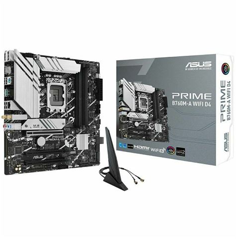 Matična ploča ASUS PRIME B760M-A WIFI D4 (LGA 1700, DDR4, PCIe 4.0 x16, SATA3, 8-kanalni audio, DP, HDMI, RJ45, M.2, USB 3.2)-0