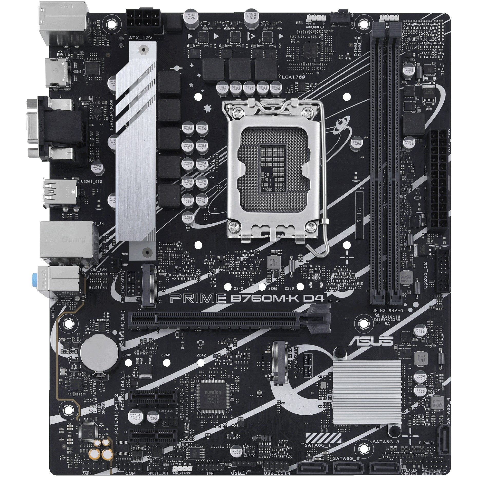 MBO ASUS PRIME B760M-K D4 (LGA 1700, Intel B760M, DDR4, 64 GB, PCIe 4.0 x16, SATA3 4)-9