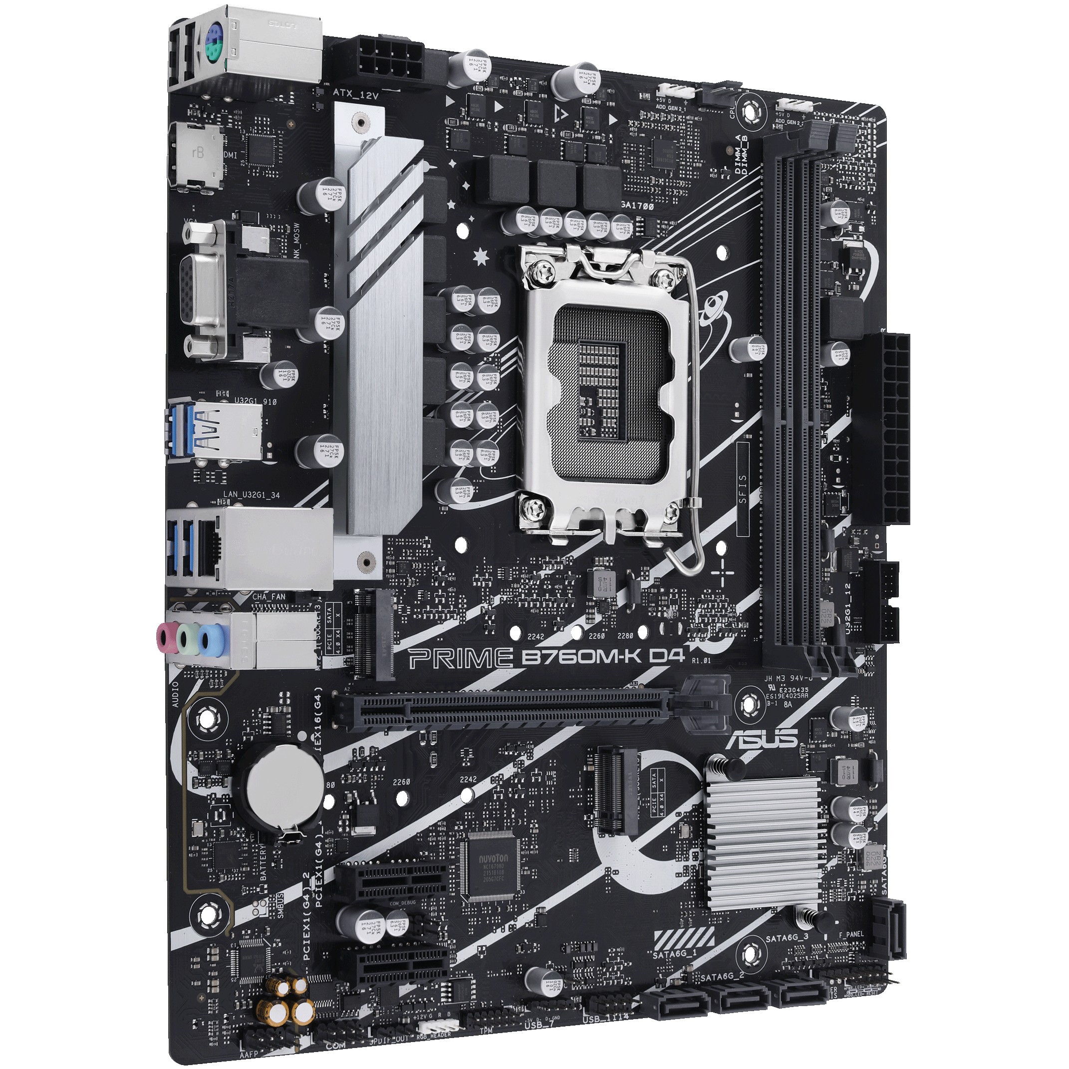 MBO ASUS PRIME B760M-K D4 (LGA 1700, Intel B760M, DDR4, 64 GB, PCIe 4.0 x16, SATA3 4)-10
