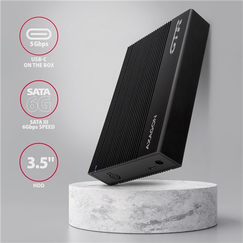 HDD AXAGON EE35-GTR (3,5", SATA, SATA II, SATA III, USB 3.2 Gen 2)-0