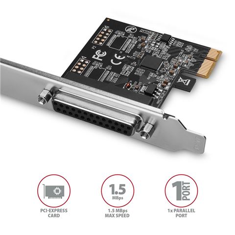Konektor AXAGON PCEA-P1N (sučelje pci express 2.0 x1, priključci 1x parallel)