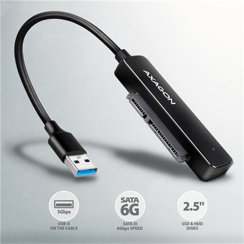 Ladica za HDD AXAGON ADSA-FP2A (2.5" SATA, USB3.2, crna)-0