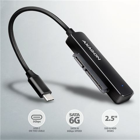Ladica za HDD AXAGON ADSA-FP2C (2.5" SATA, USB3.2, crna)-0