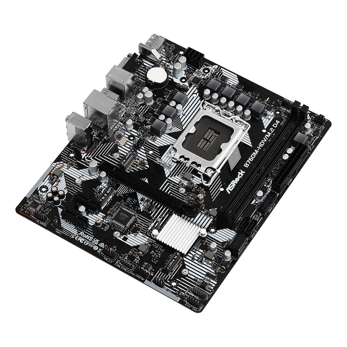 MBO ASROCK B760M-HDV/M.2 D4 (LGA1700, B760, DDR4, 2 utora, 2133 - 5333 MHz, PCIe 4.0 x16, SATA3 4)-7