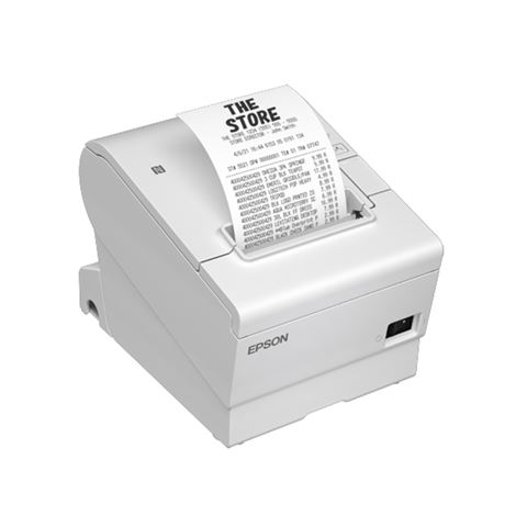 POS PRN EPSON TM-T88VII (termalni, brzina ispisa 500mm/seci, rezolucija 180dpi, širina ispisa 80mm, memorija 8mbit, sučelje Ethernet, USB, serial, automatski rezač, boja bijela)-0