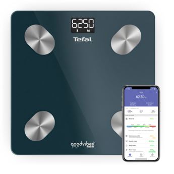 Pametna osobna vaga TEFAL Goodvibes BM9620S1 (10 tjelesnih mjera, 180kg)-0