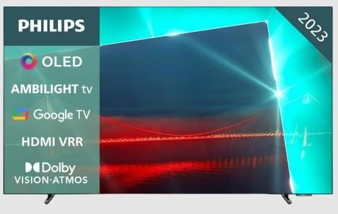 TV PHILIPS OLED 55OLED718/12 Ambilight 3 (140 cm, UHD 4K, HDR10+, Smart TV, Google TV, DVB-T2/C/S2)-0