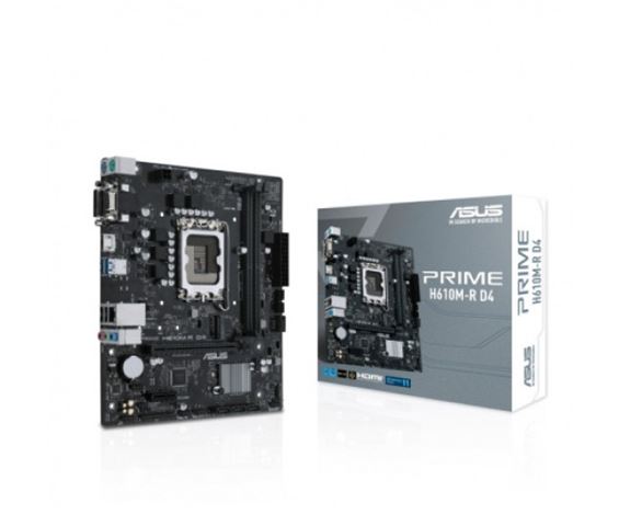 MBO ASUS PRIME H610M-R D4-SI (LGA1700, Intel H610, DDR4, 2 utora, 2133 - 3200MHz, 4 SATA3)