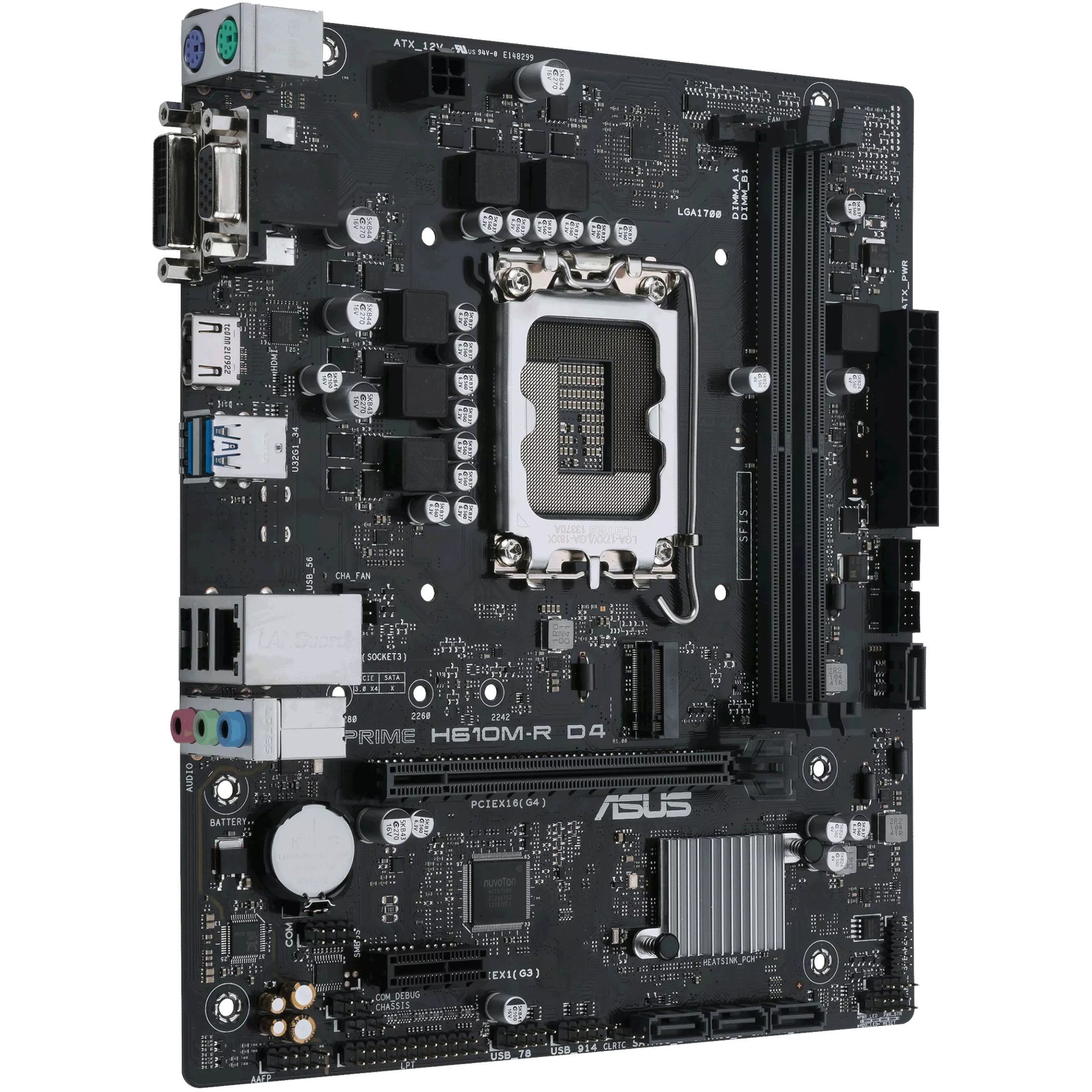MBO ASUS PRIME H610M-R D4-SI (LGA1700, Intel H610, DDR4, 2 utora, 2133 - 3200MHz, 4 SATA3)-2