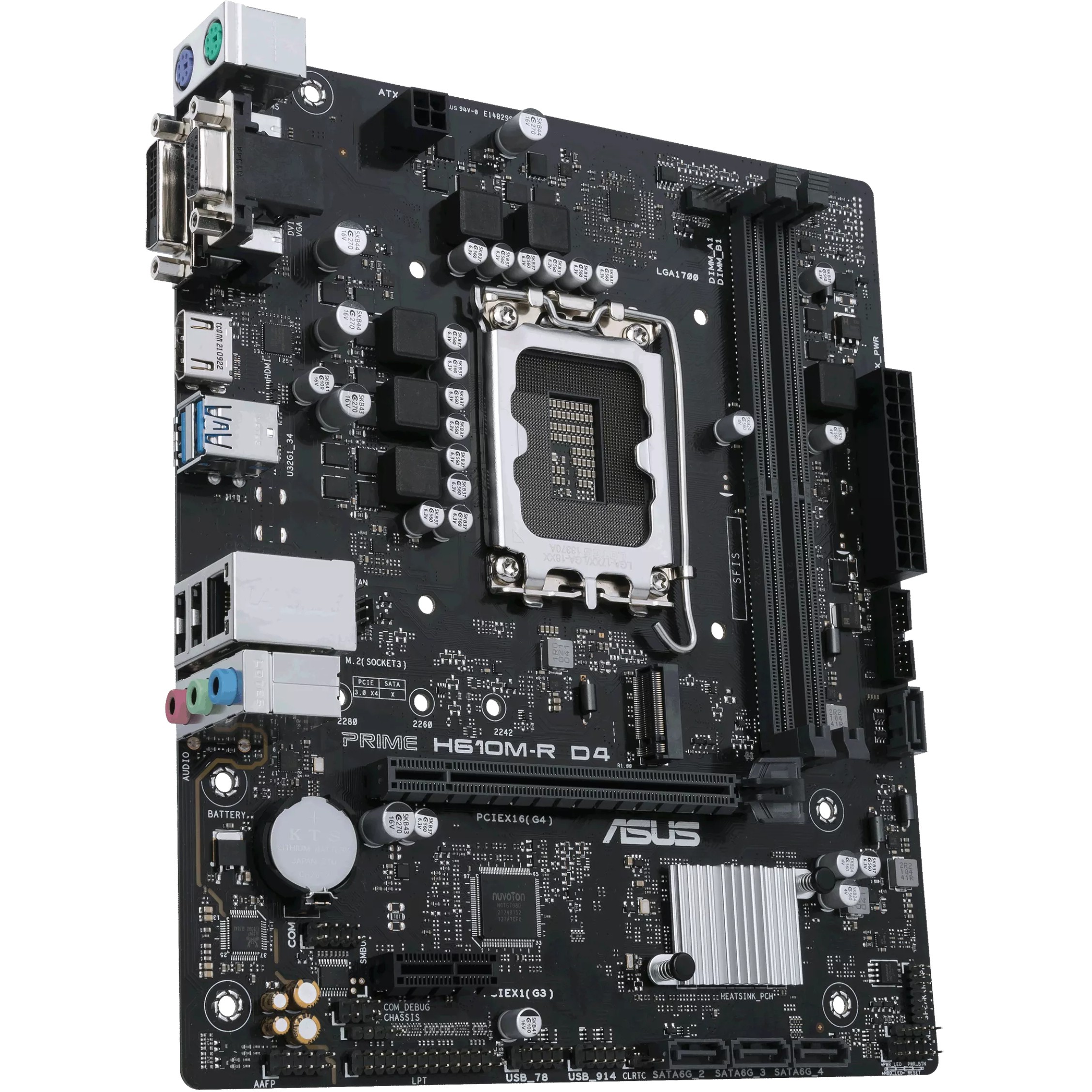 MBO ASUS PRIME H610M-R D4-SI (LGA1700, Intel H610, DDR4, 2 utora, 2133 - 3200MHz, 4 SATA3)-3
