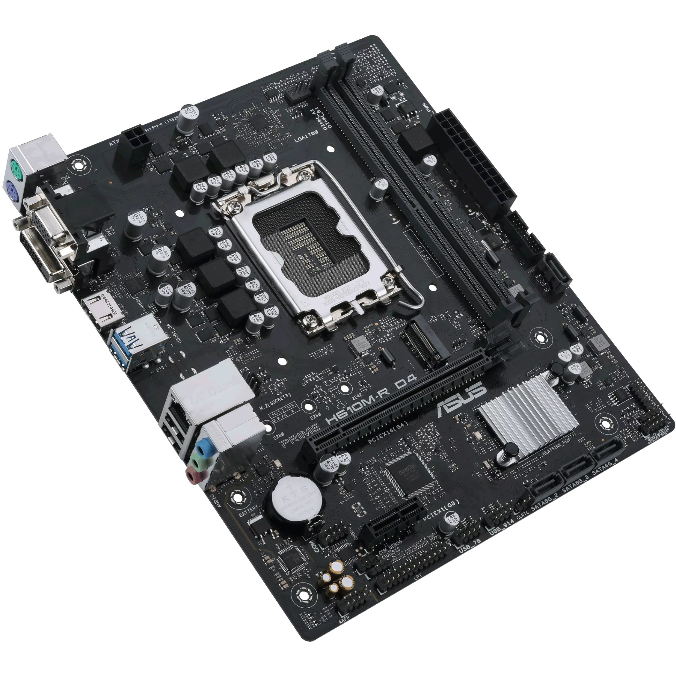 MBO ASUS PRIME H610M-R D4-SI (LGA1700, Intel H610, DDR4, 2 utora, 2133 - 3200MHz, 4 SATA3)-4