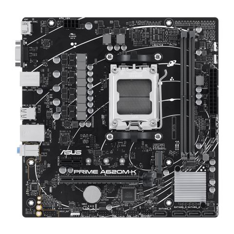Matična ploča ASUS PRIME A620M-K (AM5 Socket, DDR5-7200MHz, PCIe 4.0, VGA/HDMI, mATX)