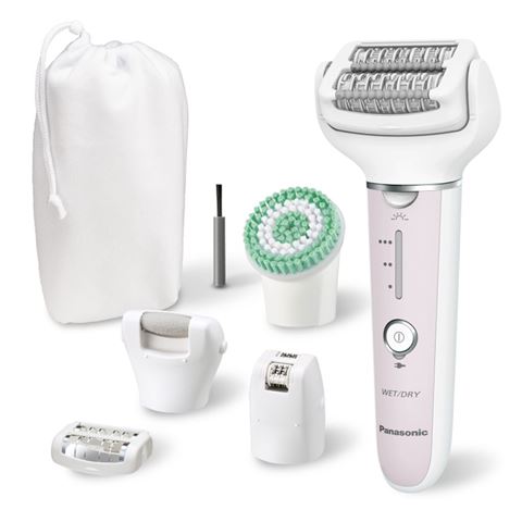 Epilator PANASONIC ES-EY80-P503 (bežični Wet & Dry, 60 pinceta, 2 brzine, LED svjetlo, 8 nastavaka, rozi)-0