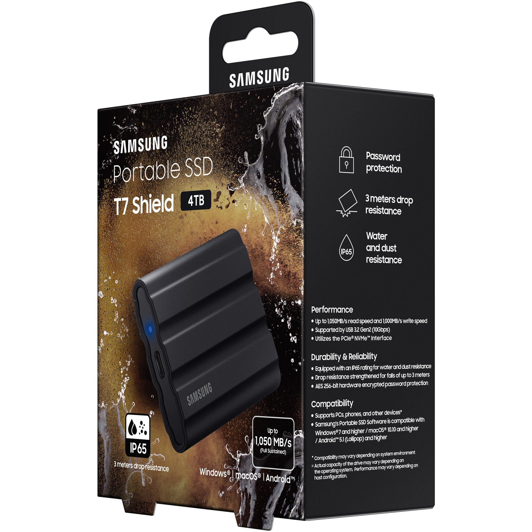 SSD Eksterni 4TB SAMSUNG Portable T7 Shield Blue USB 3.2 MU-PE4T0S/EU-16