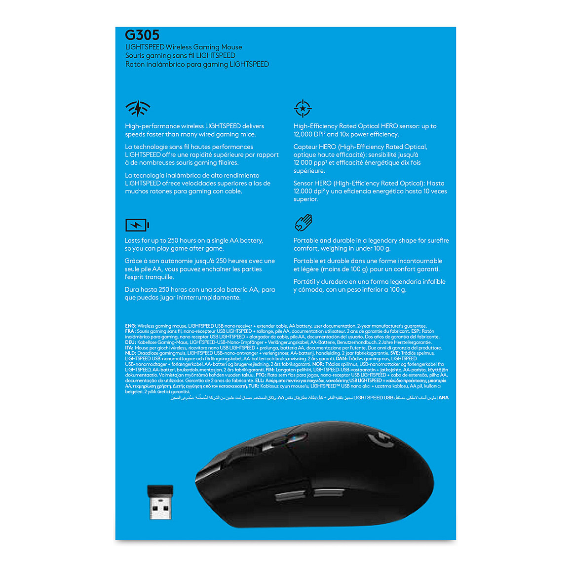 Miš Logitech G305 Lightspeed-12
