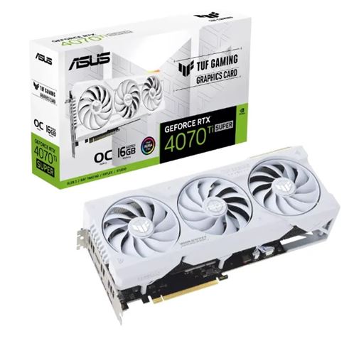 Grafička kartica ASUS TUF Gaming RTX 4070 Ti SUPER (16gb gddr6x, oc, bijela)-0