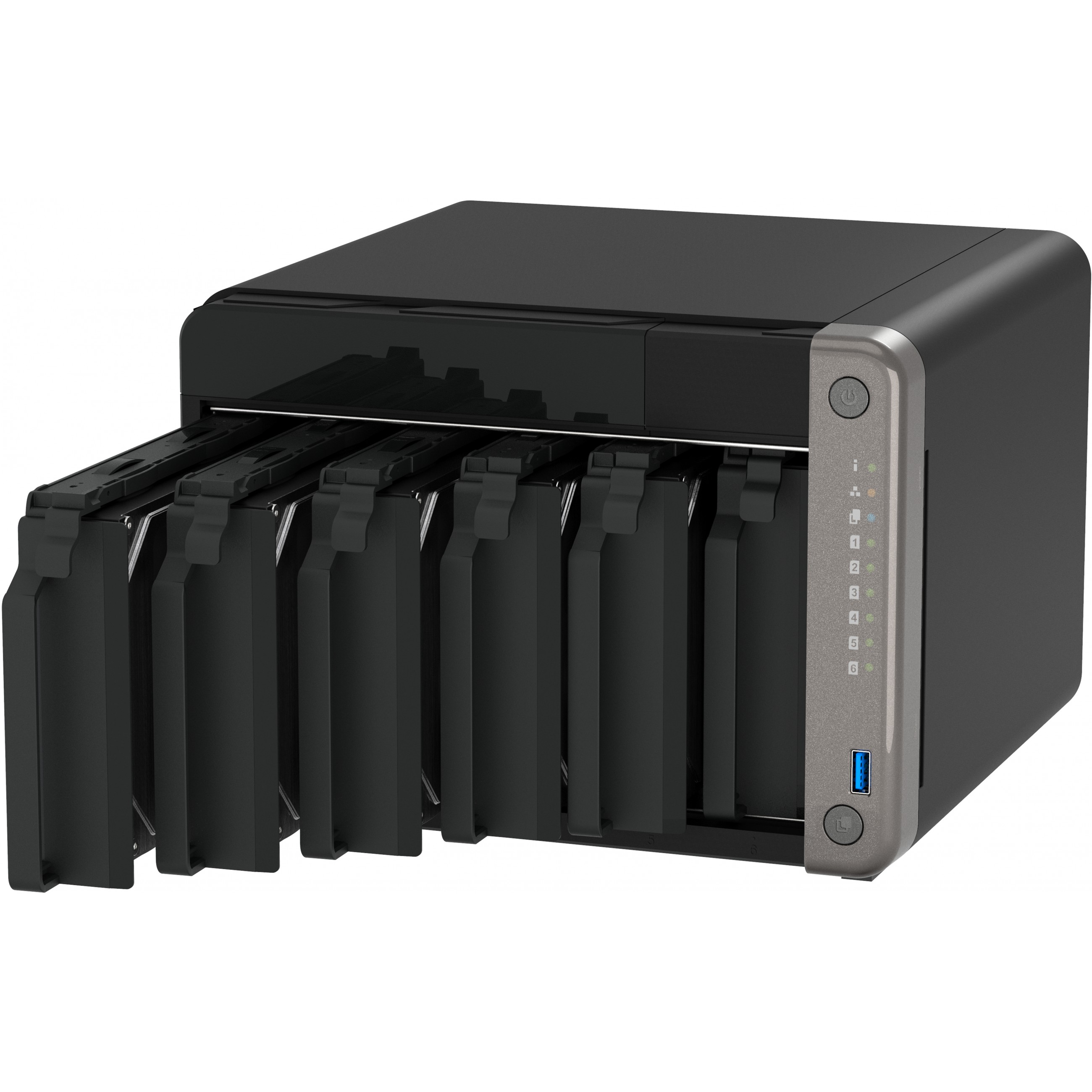 Storage QNAP TS-AI642-8G 6 Bay 3.5" AI NAS (NPU 6TOPS, 4C ARM Cortex-A76 2.2GHz, 4C Cortex-A55 1.8GHz, 8GB)-4