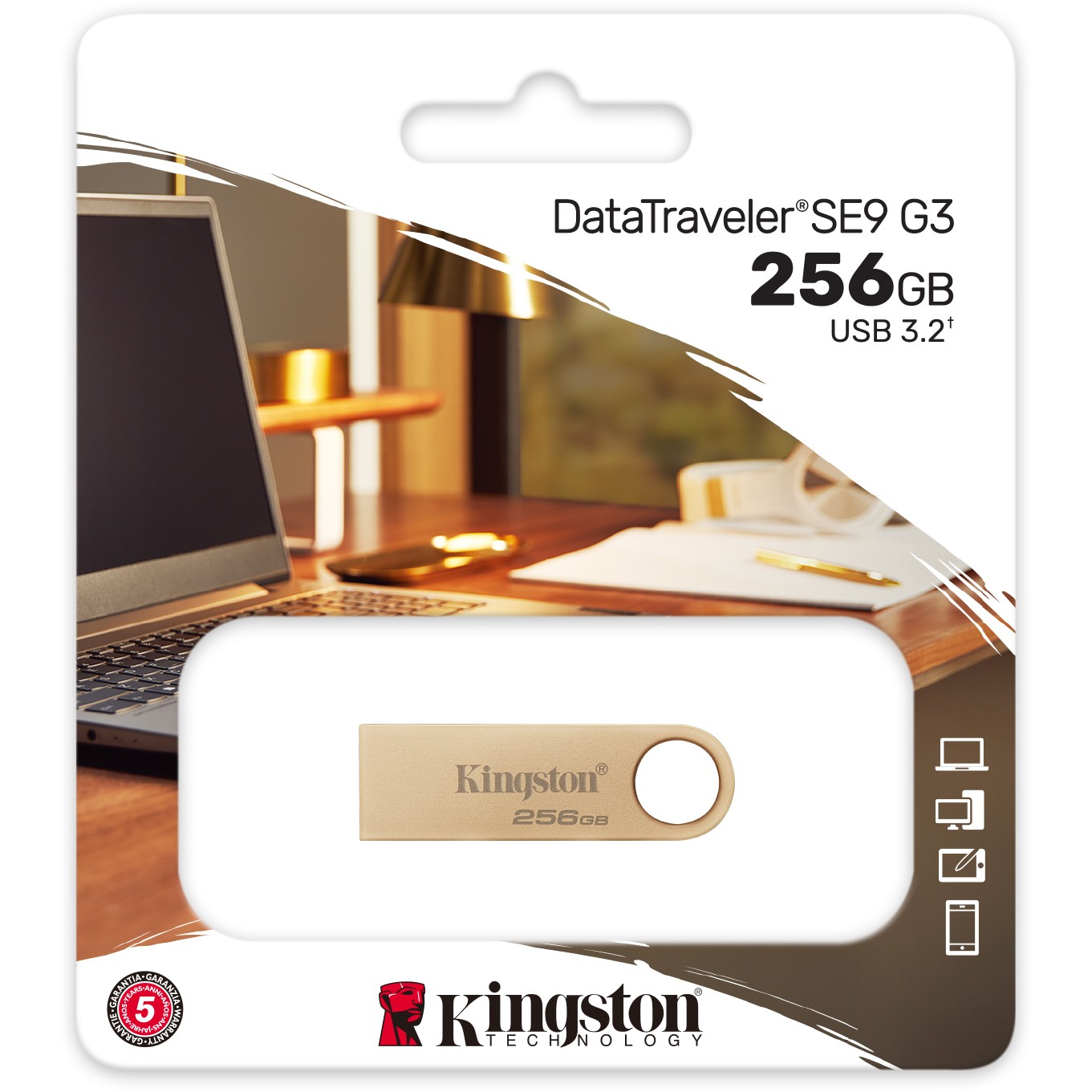 Kingston 256GB 220MB/s Metal USB 3.2 Gen 1 DataTraveler SE9 G3, EAN: 740617341379-10